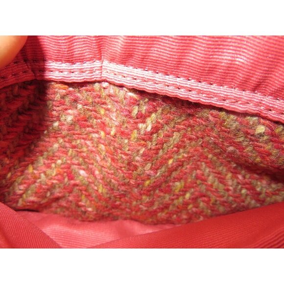 Coach Scaro Hampton Soho Herringbone Camel Leather Rose Tweed Wool Wristlet - Picture 9 of 15